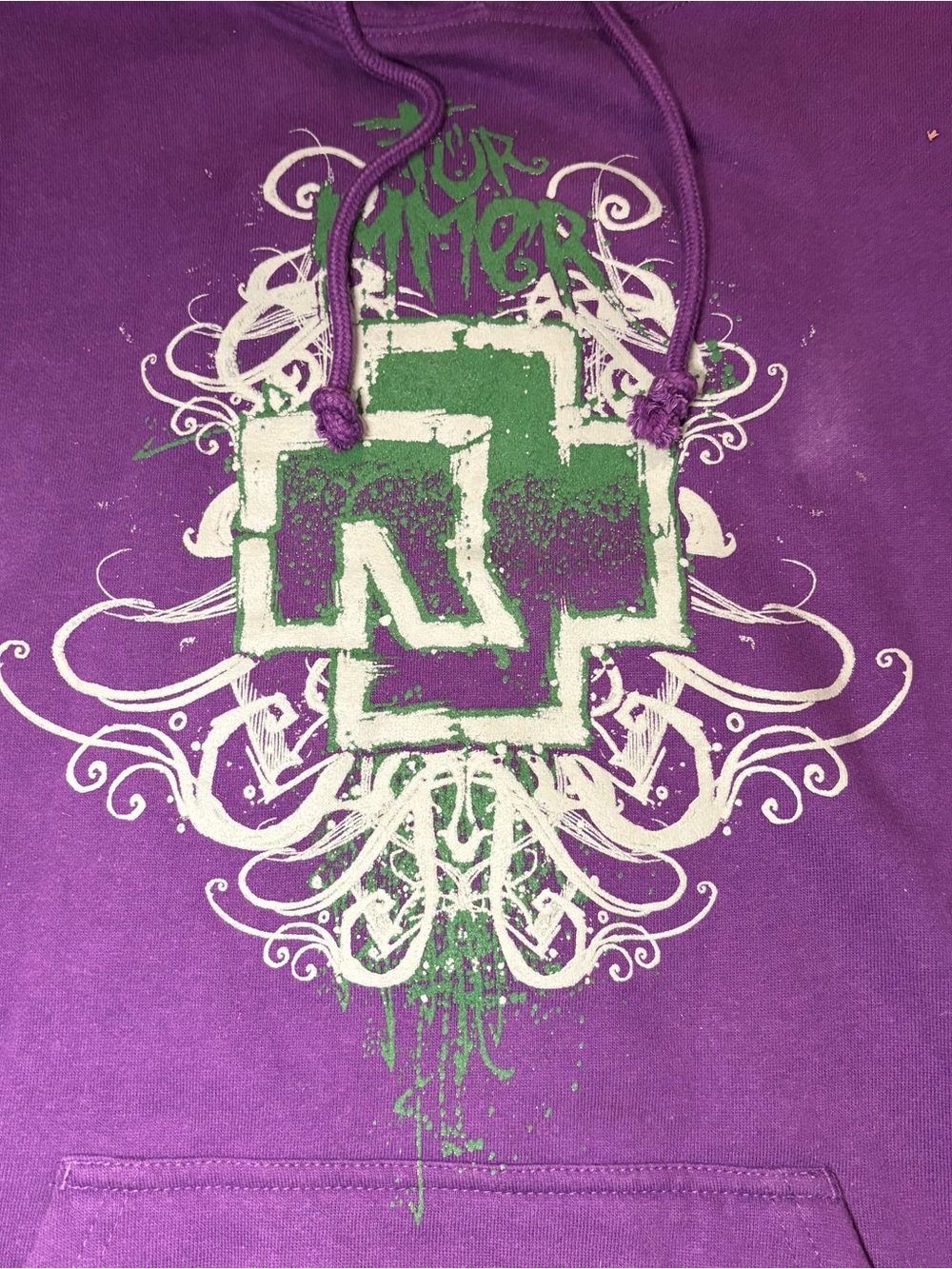 Promodoro Rammstein Purple Graphic Hoodie Signed by Till Lindemann Size Medium - Picture 2 of 6